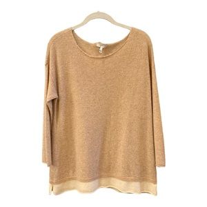 Joie Dewberry 100% cashmere Dewberry Contrast Beige / Tan sweater